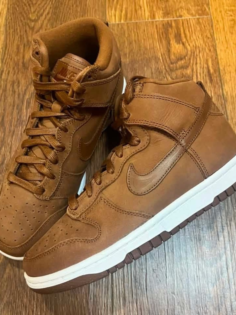 Nike Women’s Mid-Top Sneakers in Brown with White Sole